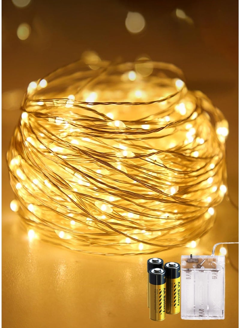xianye أضواء خرافية متلألئة XIANYE 40/80LED سلك نحاسي، 4م/8م، تعمل بالبطارية، أضواء نجوم تتلألأ، مثالية لحفلات عيد الميلاد، ديكور منزلي، حفلات الزفاف، غرفة النوم، والديكورات الداخلية للحفلات - Image 1